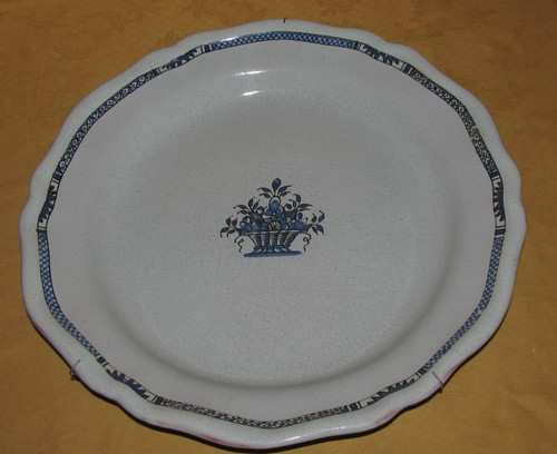 Grand plat rond faïence - grand,