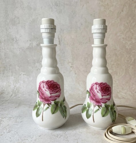 Paire lampes chevet porcelaine - lampes,