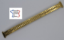 Bracelet montre METAL DORE EXTENSIBLE;entrecornes TELESCOPIQUES ,10-14 mm / 003