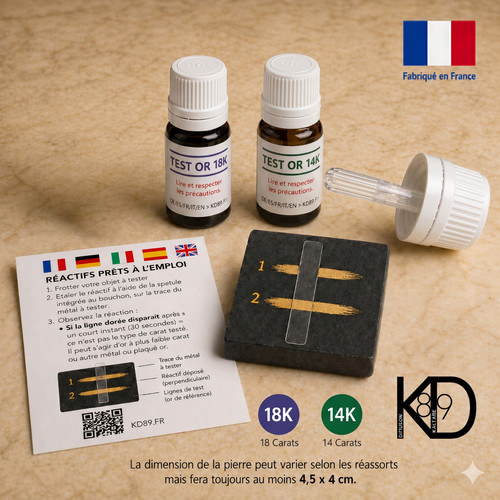 Kit test acide - or, 14k