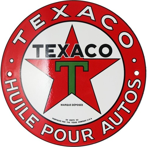 Plaque émaillée texaco - émaillée,