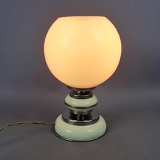 Lampe de Table Bille Verre Murano Blanc Design Moderne Italien 1970