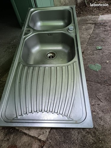 Evier double bac inox pour - double, inox,