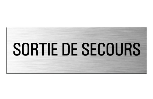 Sortie secours plaque - sortie,