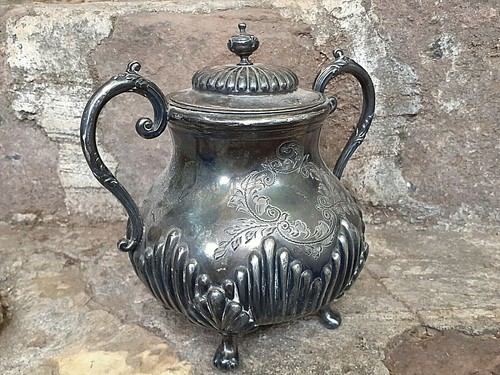 Ancien sucrier métal - sucrier,