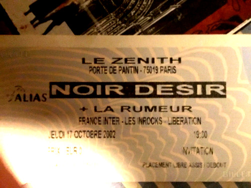 Ancien ticket concert noir - concert,