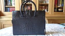 Sac à main en cuir noir aspect crocodile femme NEUF