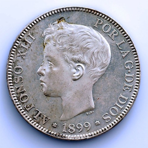 Alfonso xiii 5 peseta - alfonso,