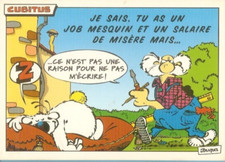 DUPA    carte postale BD  CUBITUS   état TOP Ed. 36 BIS . 1995