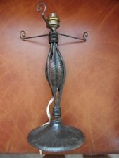 old vintage table base lamp Wrought Iron Lampe Tischlamp art deco light iron