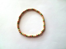 COLLIER  EN PERLES DE BOIS - N/R/J/V - NEUF - NCOB002