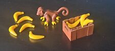 FIGURINE MINIFIG LEGO ANIMAL SINGE MONKEY +CAISSE+8 BANANES  100 % LEGO ORIGINAL