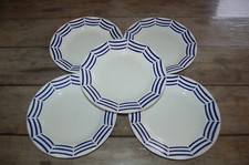 St Amand lot d'assiettes plates 23 cm à motifs bleus