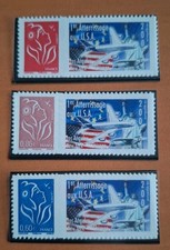 Timbres Marianne A380-44N1-3 2007 1er Vol Airbus A380 USA