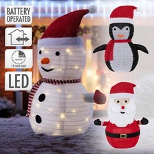Décoration père Noël bonhomme ou pingouin lumière intérieur/extérieur jardin LED