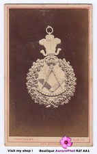 FRANC-MAÇONNERIE, MÉDAILLE EMBLÈME, CDV CHANCELLOR à DUBLIN, IRLANDE, 1870 -AA1