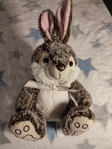 Doudou peluche lapin marron - peluche,