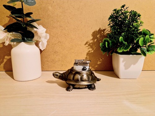 Briquet tortue métal - métal, gris