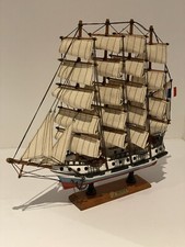 Maquette Bateau À Voile Le France Bois Ancienne