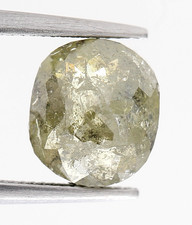 1.77cts Vert Couleur Forme Ovale Rose Coupe Naturel Diamant Fantaisie Diamant