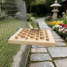 Jouet à mâcher pour perroquet avec bouchons en bois Jouets pour oiseaux