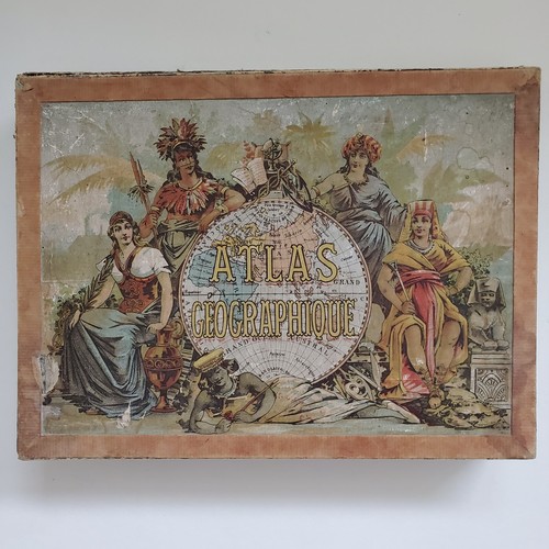 Puzzle ancien 19ème atlas - puzzle, -atlas