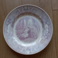 Assiette faience LOUIS LEBEUF A MONTEREAU MILLE ET UNE NUITS L'esclave d'amour