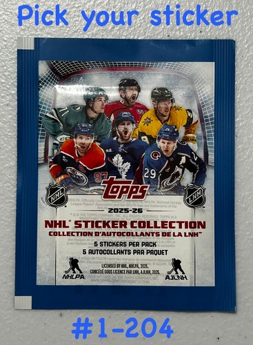 Topps 2025 nhl sticker - topps,