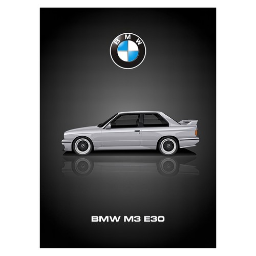 Affiche automobile bmw e30 - bmw, m3
