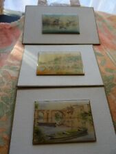 lot === 3mini/cadre  déco miniature  les ponts et les canards  idée cadeau .....