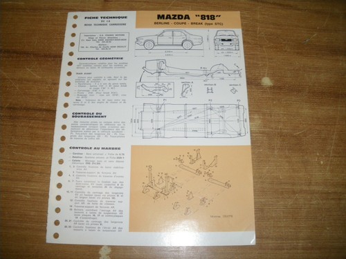 Fiche technique mazda - technique, 818