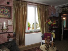 2 doubles rideaux couleurs or