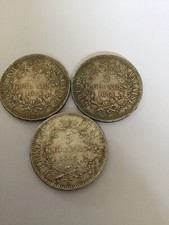 Lot 3 Pièces Argent 5 Francs