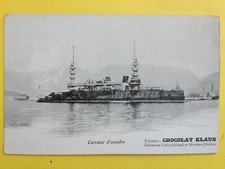 cpa Military Ship MARINE de GUERRE FRENCH NAVY CUIRASSÉ d'ESCADRE Chocolat KLAUS