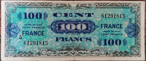 Billet 100 francs - 1944, france