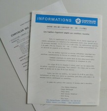 Feuillets informations dossier