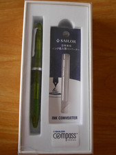Sailor 1911 Compass Stylo Plume - MF - Nib Fountain Pen Transparent Green
