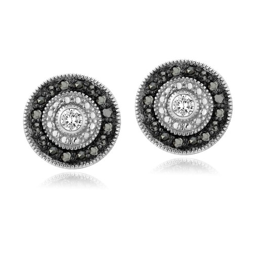 925 argent 3ct diamant - argent, noir