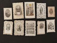 LOT 10 ANCIENNES IMAGES PIEUSES CANIVETS DENTELLE XIXe