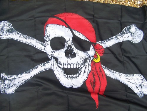 55010 drapeau pirate corsaire - drapeau,