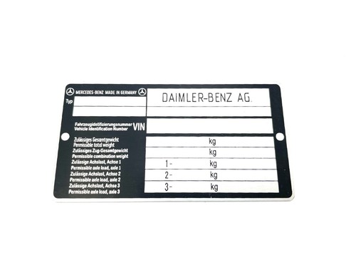 Plaque identification - plaque, d'identification
