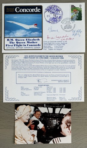 Signed crew concorde g boaf - concorde, g-boaf