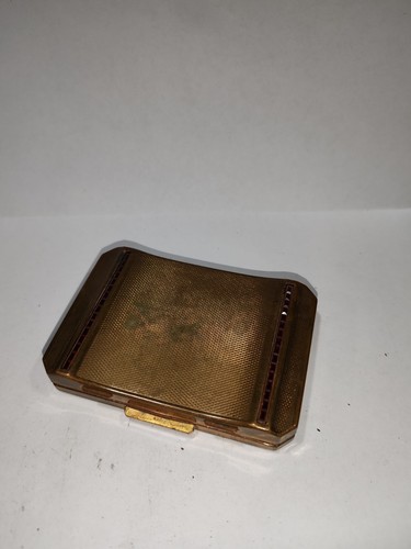 Ancien poudrier couleur or - poudrier,