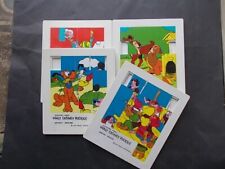 WALT DISNEY superbe ensemble 4 riddle 1970 Mickey Pluto Pinocchio Blanche Neige