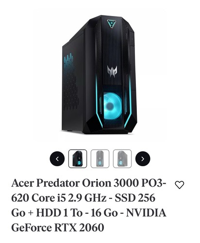 Gamer predator orion 3000 - pc,