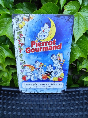 Plaque métal sucette pierrot