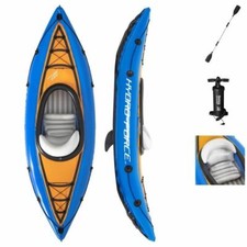 Canoe Kayak gonflable  1 place avec cockpit , 275x81x45 cm ,  pagaie + pompe 