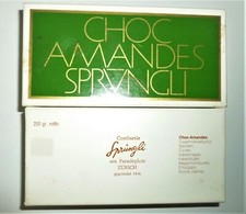SPRÜNGLI Confiserie Zürich Boîte en carton Choc-Amande vintage 80s non Lindt box
