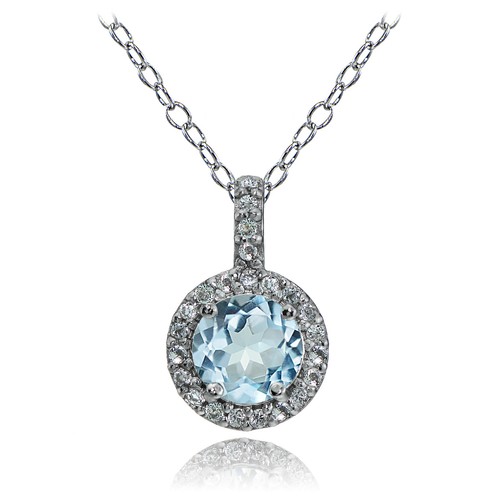 Argent sterling topaze bleu - argent, et
