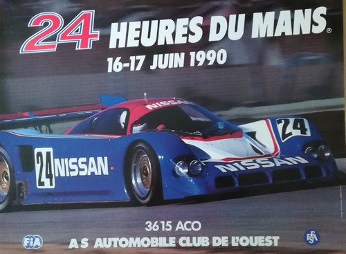 Affiche 24h mans 1990 - affiche,